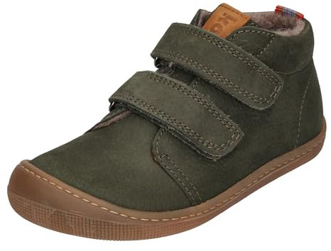 Koel4Kids Nubuk Lederschuhe + Wollfutter, in Khaki Barfußschuhe breitere Leiste Don 002.233-350 (Numeric_27)