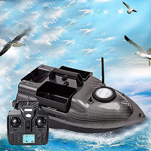 500M Distance Bait Boat, Intelligent Fishing RC Bait Boat, Waterproof RC Bait Boat for Carp Fishing, GPS Postion Auto Cruise Remote Control Fishing Bait Boat, Double Motors