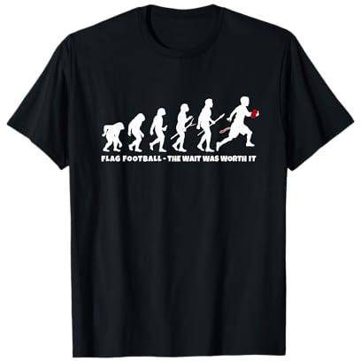 Flagge Fußball Evolution von Mann oder Junge auf Flagge Fußball T-Shirt