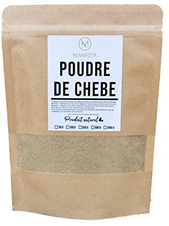Manelya Polvere di chebe grezza - Provenance Ciad, 100 g, nutre e favorisce la crescita dei capelli