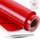Rouleau Flex Thermocollant pour Tissu 30.5×305cm,Transfert Textile Thermocollant Vinyle pour Cricut et Découpe Silhouette,Facile à Couper pour T-Shirts,Sac,Livré Avec Des Pincettes (rouge)