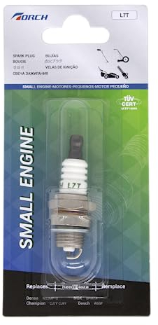 TORCH Bujía L7T Terminal Sólido Reemplazo para Bujía BPM7A RCJ7Y RCJ6Y W22MP-U WS5F para Motor pequeño de 2-Golpe 33CC Husqvarna 43CC 47CC 49CC 52CC Motosierra Cortacésped Soplador Sierra Desbrozadora