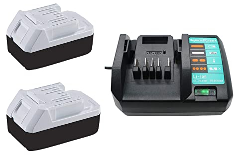 Ladegerät für Makita DC18WA 14.4-18V mit 2X 18V 2,0Ah BL1813G Akku für Makita BL1820G BL1815G BL1813G BL1811G 195608-4, Makita HP457D TD127D DF457DWE DK18041 DK18015 MT071E