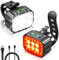 CIRYCASE Lumiere Velo avec Spot et Faisceau d'Inondation, Rechargeable par USB Lampe Vélo LED Étanche IP65, 2 x 4 + 2 x 6 Modes de Luminosité Eclairage Velo Avant et Arrière pour Cyclysme VTT