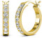 Hoop Loop Earrings for Women18K Yellow Gold with Sparkling Element Crystal with Jewellery Box for Women Wife Mother Daughter (EU-HOOP7-GOLD)