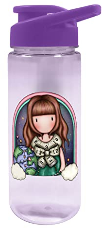 Gorjuss Santoro - Borraccia in plastica, 500 ml, per ragazze, bambini, lei (Be Kind To Our Planet) | Simpatico regalo per ragazze