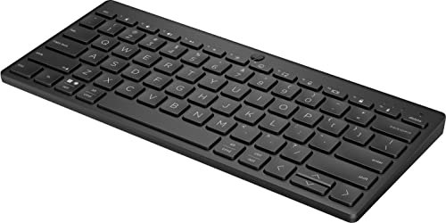 HP Clavier Bluetooth - AZERTY - Multi-Dispositifs - Noir Blanc - Clavier sans Fil - Compact