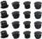 Qrity 20 Piezas Tapas de Plástico 7mm, Tapas para Agujeros, Tornillos Embellecedor Cubre, Negro, Tapones Ciegos, Tapones para Agujeros de Perforación para Muebles, Paredes, Armarios