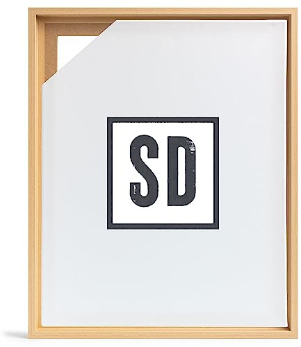 Stallmann Design Schattenfugenrahmen für Keilrahmen | 40x50 cm | Buche | MDF Rahmen für Leinwände mit Tiefeneffekt | mit Montagezubehör | Rahmen ohne Glas und Rückwand
