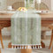 AUAUY Tischläufer Boho, Makramee Tischläufer Landhausstil Table Runner mit Quasten, Tischläufer für Deko Boho, Hochzeit, Brautdusche, Esstisch Dekor, Partys, Dessert-Tischdekoration (Grün 33x180cm)