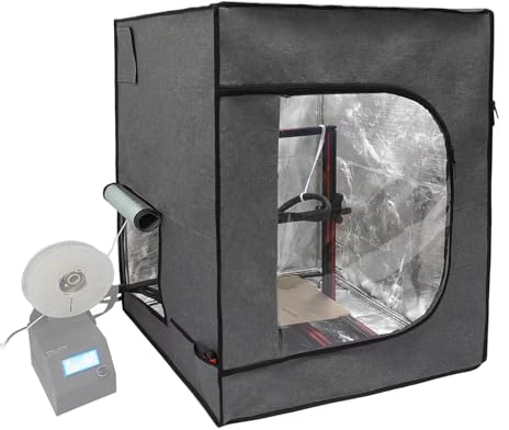 Großes 3D Druckergehäuse 29.5W*29.5L*35.4H Zoll Laser Gravier Schild Abdeckung Harz 3D Drucker Feuerfeste Zelt Filament Trockner Staubabdeckung Kompatibel mit Bambulab X1 P1P P1PS Ender 3 Ender 5 plus