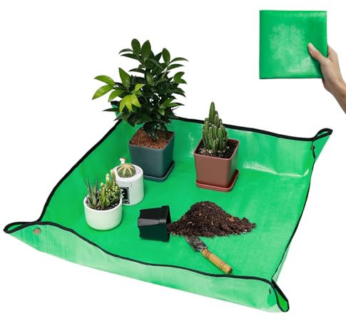 VinYankee Tapis de rempotage pour transplantation et empotage - 68,1 x 68,1 cm - Imperméable - Plateau de rempotage pour plantes grasses - Cadeaux de jardinage - Outils de bonsaï