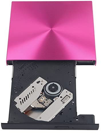 Masterizzatore CD Dvd Portatile Rose Red, Masterizzatore Esterno USB 3.0 in Lega di Alluminio per Laptop E unità Dvd Esterna Portatile, Lettore Dvd, Masterizzatore CD USB(Rosa)
