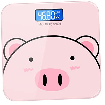 Gatuida Cartoon Elektronische Personenwaage 180 Kg Usb Ladefunktion Präzise Gesundheits Körperwaage Mit Intelligenter Sensor Technologie Digitale Körpergewichtswaage Für Familie Und