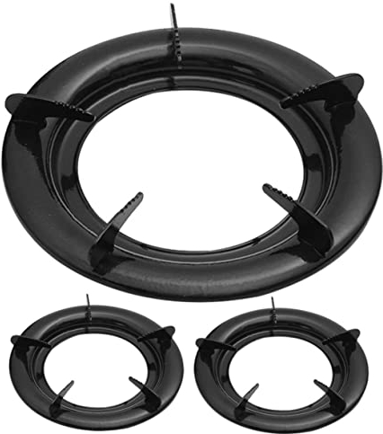 NIYANGLE 3 Piezas Soporte Redondo de Gas Soporte Wok para Estufa de Gas Soporte Wok para Cocina electrica agarraderas Wok de Hierro Suministro de Wok Uso Diario Estante para ollas trípode