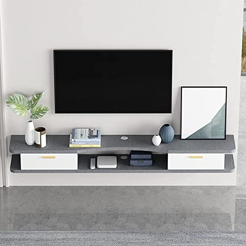 Générique Meuble TV Mural, étagère TV Flottante, Meuble TV Flottant, Console multimédia pour Centre de Divertissement, Meuble TV mural/120Cm/a