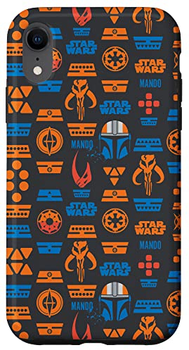 Hülle für iPhone XR Star Wars The Mandalorian Mando Print Schwarz