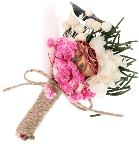 TOPPERFUN Stabiles Material Corsage Mini Künstliche Hortensien Blume Boutonniere Für Hochzeitsfeiern