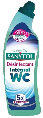 SANYTOL - Gel WC désinfectant Intégral - Parfum Marine - 750ml- Lot de 2 - Nettoie, détartre, désodorise, désinfecte - Elimine les odeurs - Nouvelle Formule