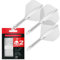 Target Darts K Flex Integrierter Dart-Flug und -Schaft, Nr. 2 Klar (Mittelstufe) | 3er-Pack K-Flex - No 2, Präzisionsgeformte 2-in-1 Dart-Flüge und Dart-Schaft | Professionelles Dart-Zubehör