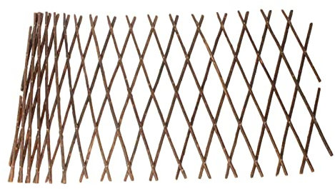 AWHAO Einziehbarer Gartenzaun Aus Holz, Ausziehbares Pflanzgitter, Klettergitter