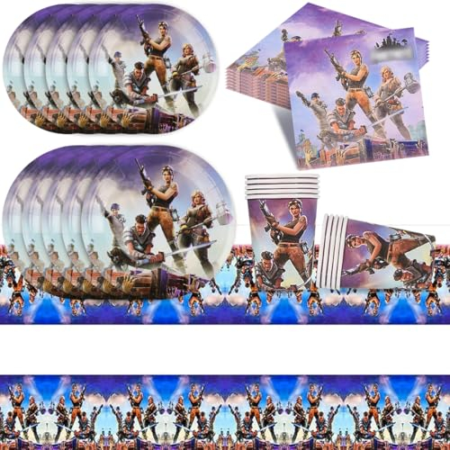51 PCS Stoviglie a Tema per Festa Compleanno, Game Party Supplies, Kit Feste, Forniture per Feste a Tema