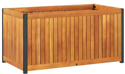 vidaXL Pflanzkübel 85x45x44 cm Massivholz Akazie und Stahl
