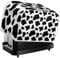 Kuiaobaty Cartoon Cow Spot Toaster Cover for Two Slice Toaster, White Black Dot Kitchen Bread Machine Cover Household Appliances Dust Cover Protector