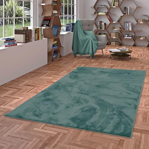 Pergamon Luxus Super Soft Hochflor Langflor Teppich Flauschig Weich Wohnzimmer Schlafzimmer Melia Mintgrün