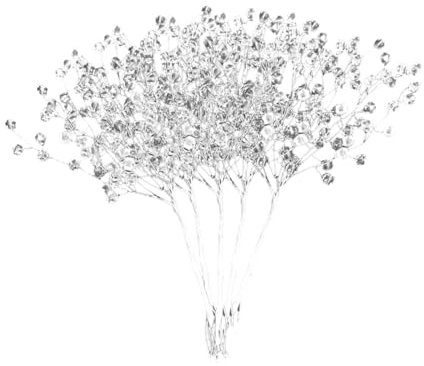 Baoblaze 50 Stück Zweige aus Acrylperlen, künstlicher Blumenstrauß für Hochzeitsornament, dekorative Urlaubsszene, Layout, DIY-Handwerk