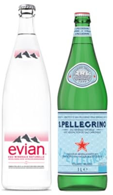 Evian bouteilles (6x1L) – San Pellegrino bouteilles (6x1L)