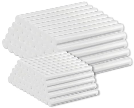 TB1 Products 50 Pack Hot Glue Sticks – 11mm x 100mm Clear Mini Glue Gun Refills for Crafting & DIY – Low Temp Hot Melt Glue Sticks for Glue Gun, Wood, Plastic, Fabric, Repairs