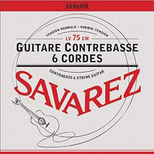 Savarez 6CB640R Jeu guitare contrebasse 6 cordes 75cm