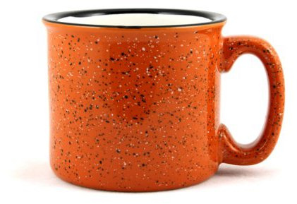 Marble Creek Ceramic Campfire Mug, 15oz (Burnt Orange)