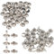 Trimming Shop Set di 100 Pezzi 6mm Tubolare Doppio Cappello Rivetti Craftsman Riparazione Posto Borchie - Argento, 6MM