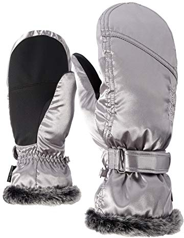 Ziener Damen KEM MITTEN lady glove Ski-handschuhe / Wintersport |warm, atmungsaktiv, silber (metallic silver), 7