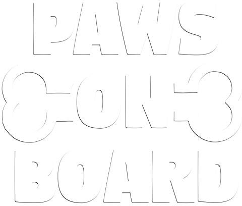 JasonCarlMorgan JCM Graphics Paws On Board 150mm Iron On Transfer, White