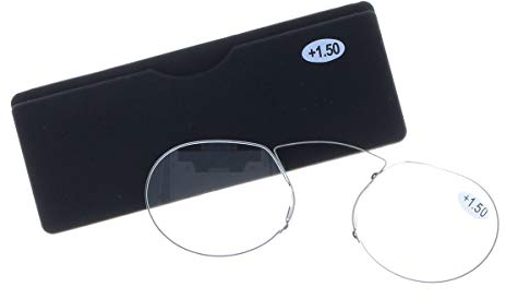 SOS Lesehilfe aus Metall - ZWICKER/KNEIFER als Not-Lesebrille mit +1,50 dpt