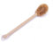 Escobilla de baño de fibra de coco natural, mango de madera respetuoso con el medio ambiente con cordón de algodón