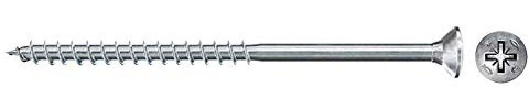fischer PowerFast II CZP 3,0 x 35, Spanplattenschraube (300 Stk.) mit Teilgewinde Pozi Antrieb, Senkkopfschraube mit Kreuzschlitz, Schraube für Holzverarbeitung, reduziert Einschraubwiderstand
