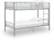 vidaXL Etagenbett Kinderbett Hochbett Metallbett Bett Stockbett Bettgestell Doppelstockbett Schlafzimmer Kinderzimmer Grau Metall 90x200cm