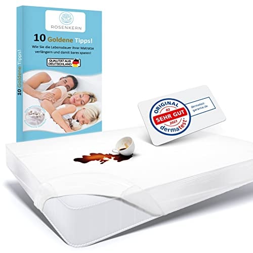 Rosenkern® Matratzenschoner 180x200 Wasserdicht - Qualität aus Deutschland - Nässeschutz 180x200 - mit anschmiegsamen Molton gegen Schwitzen - Matratzenschutz bei Inkontinenz Waschbar