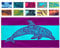 Nova Blue Delphin Strandtuch – tropische blaue & violette Farben mit einzigartigem Design, extra groß, XL, Pooltücher (86,4 x 160 cm) aus 100% Baumwolle