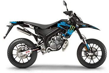 Deko-Set für Motocross, Derbi Senda SM 50, von 2018 bis 2023, Splash Blau