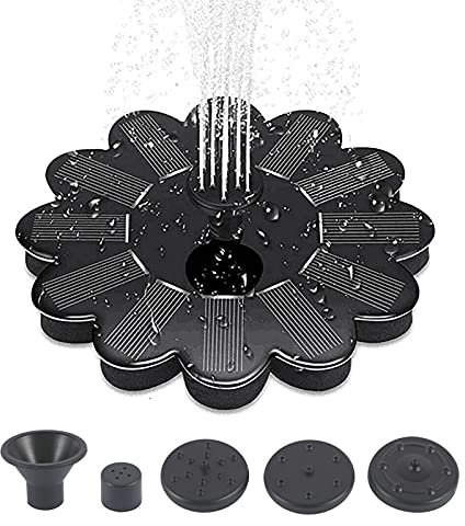 HIOD Kit de Jardín de Fuente Solar de 5 V / 1,4 W, Bomba de Agua Solar, Paisaje al Aire Libre, Estanque de Peces, Bomba de Agua Solar, Fuente Flotante, Decoración de Jardín