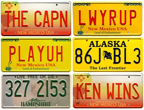 - Set of 6 replica license plates of the cars of the TV series BREAKING BAD - PF19