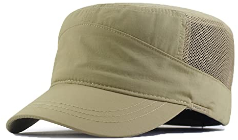 YAMEE Military Cap Herren Sommer Army Cap Atmungsaktive,Sommermütze Unisex Flacher Hut Baseball Kappe,Mütze Militär Sommer Draussen Wandern mütze