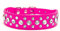 haoyueer Collier en cuir synthétique avec strass pour chien ou chat Taille L Rose vif