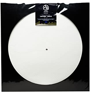SLIPMATS: SLIPMAT Leather White - Diameter: 295 MM - Thickness: 1,5 MM - Audio Anatomy. Made IN EU