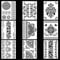 Blume Grenze Schablonen Mandala Vorlage - Wiederverwendbare Stencils Template für Zeichnung Malerei Wand Holz Boden Möbel Bodenfliesen Fliesen Stein Felsmalerei, 21x28cm, 9 Stück